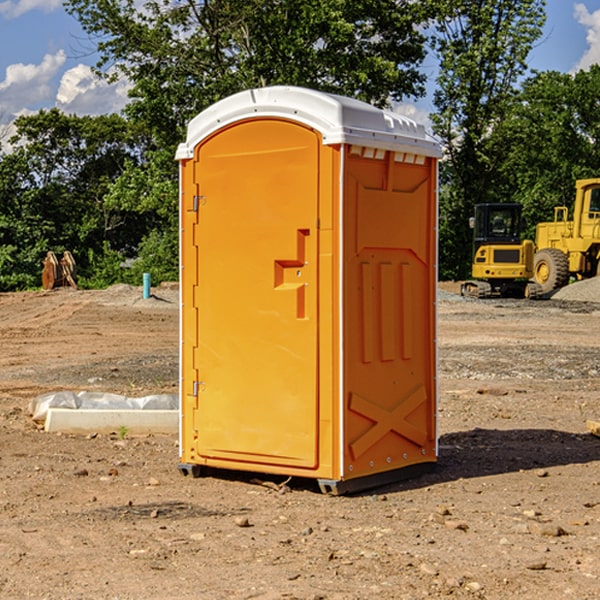 how often are the portable restrooms cleaned and serviced during a rental period in Pike County